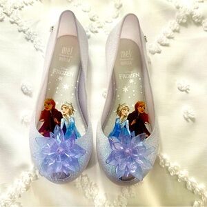 Mini Melissa Frozen Ballet Flat Peep Toe